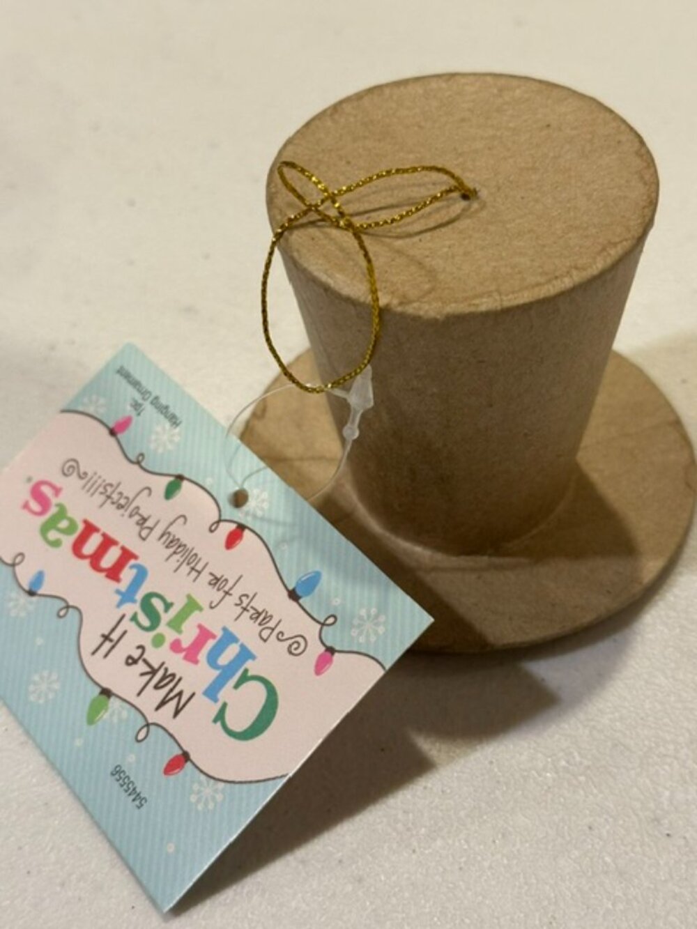 NEW Hobby Lobby Paper Mache Top Hat Hanging Ornament